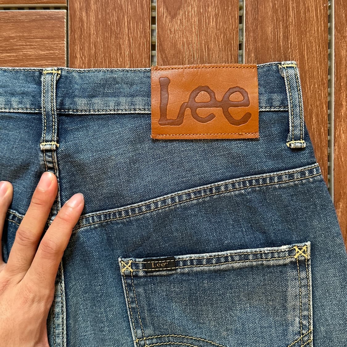 Lee baggy half denim pants 상품이미지5
