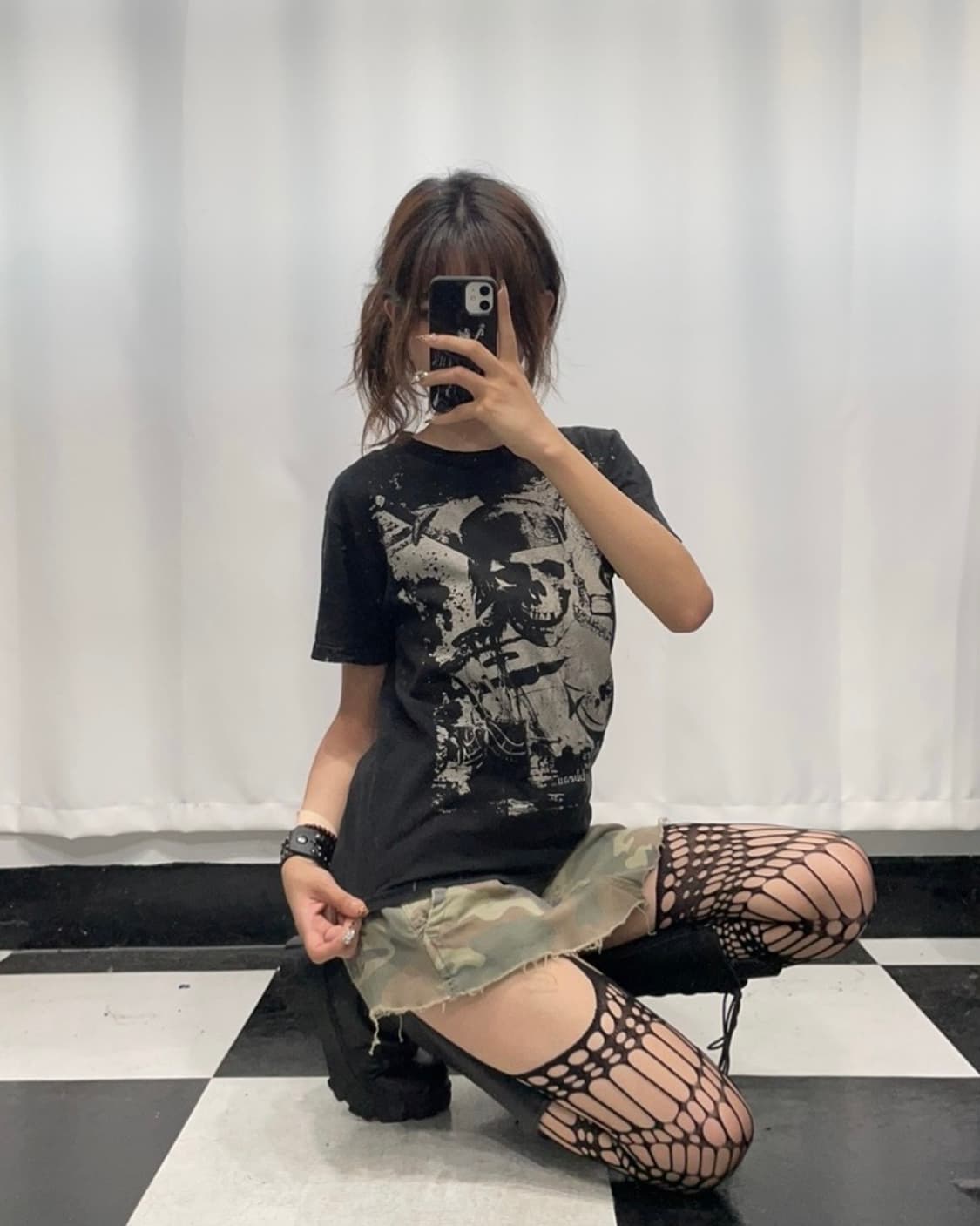 🎸블랙 스컬 프린팅 티셔츠🎸 상품이미지2