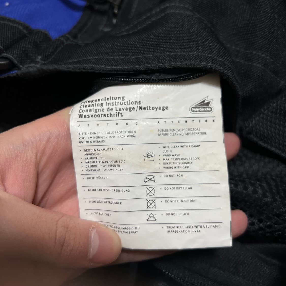 하인게릭 쉘텍스 배색 레이싱 바이커 자켓 [블랙] L/100 상품이미지7