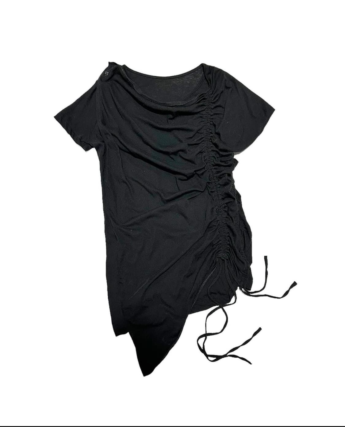 요지 야마모토 레이어드 셔링 탑 상품이미지1