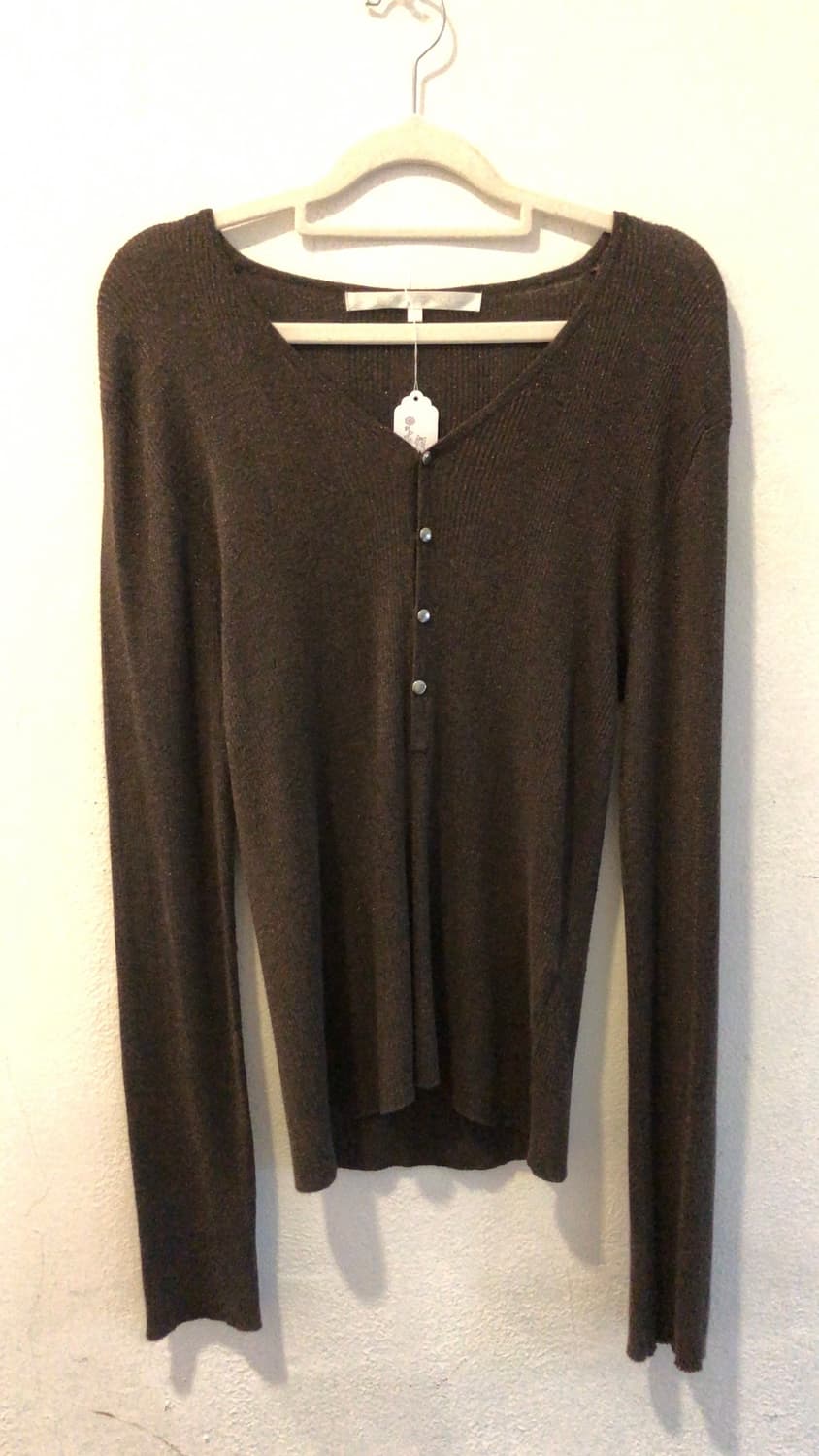 브라운 헨리넥 니트 상품이미지2