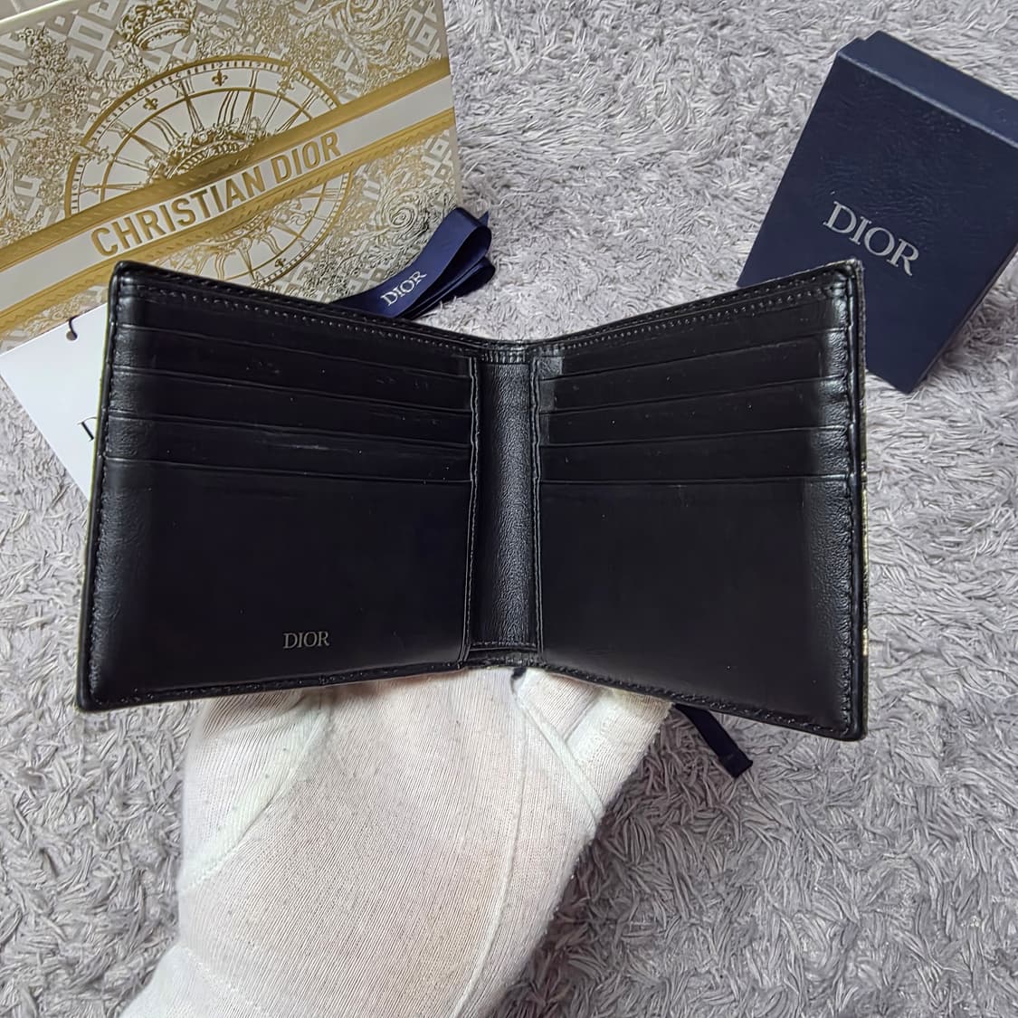 {클로젯}[24ss][크림 제품]디올 오블리크 반지갑 상품이미지5