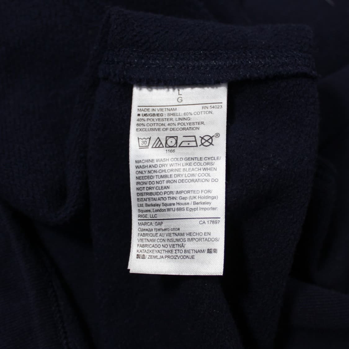 GAP 갭 파스텔 자수 네이비 후드집업 상품이미지4