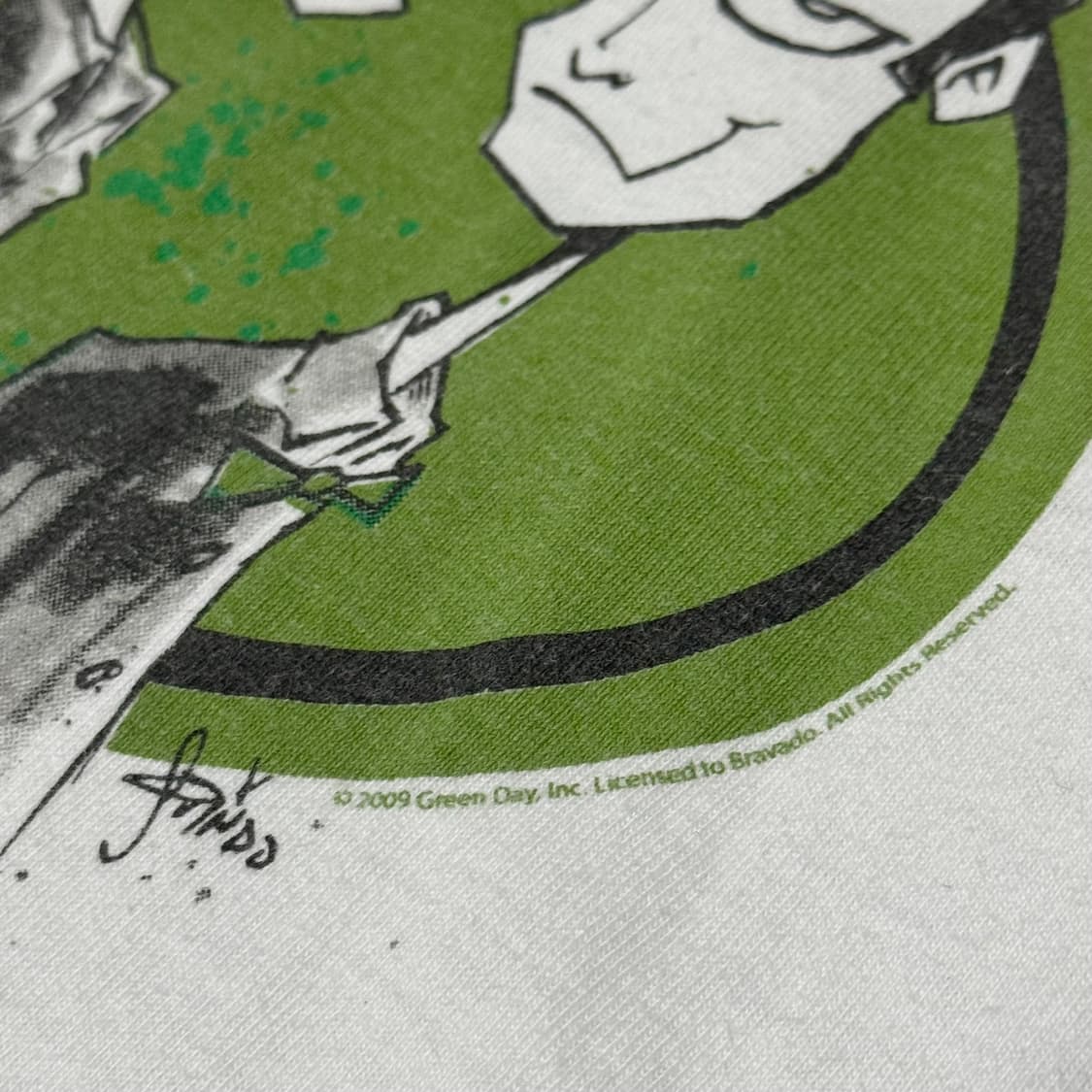 2009년도 vintage 그린데이 t-shirt 상품이미지3
