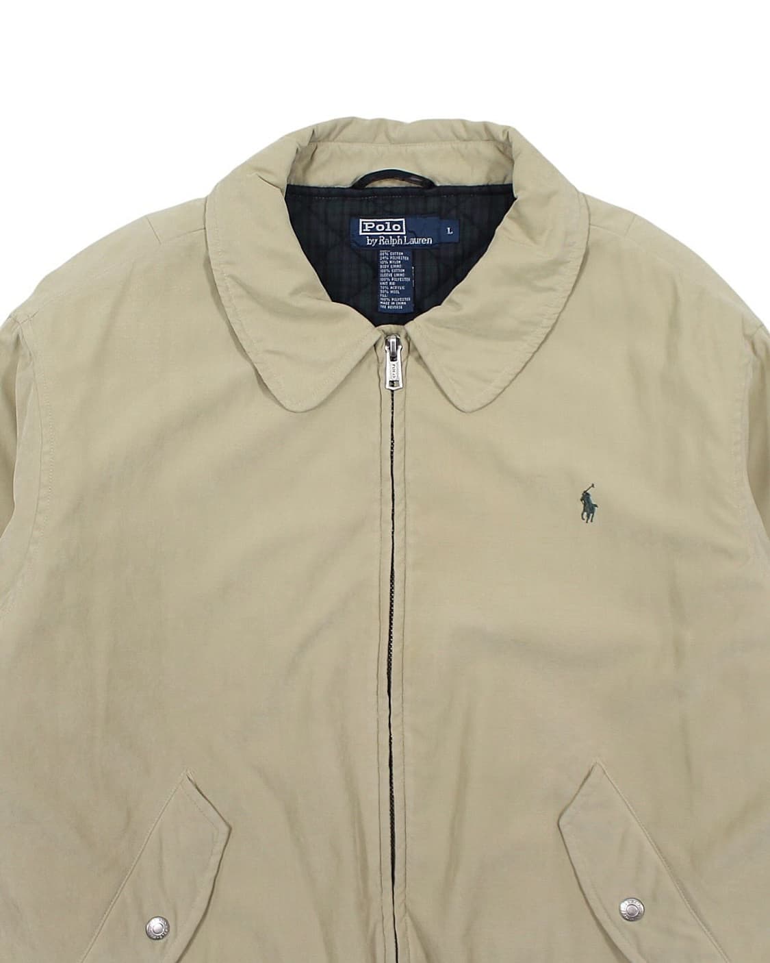 1990s 폴로랄프로렌 봄버 자켓 블랙와치 퀼팅 안감 빈티지 상품이미지5