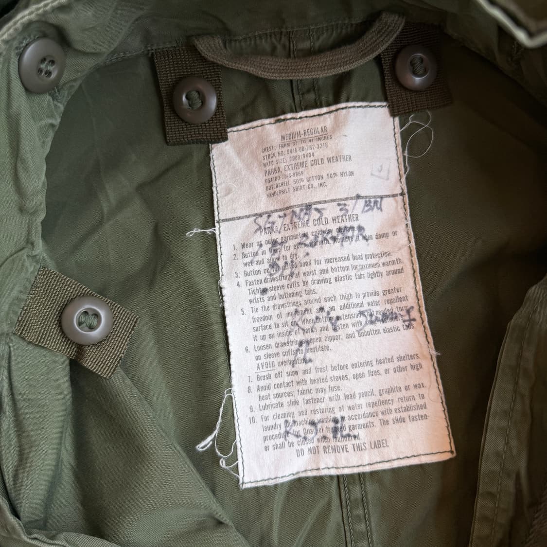 US army m-65 피쉬테일 파카 상품이미지8