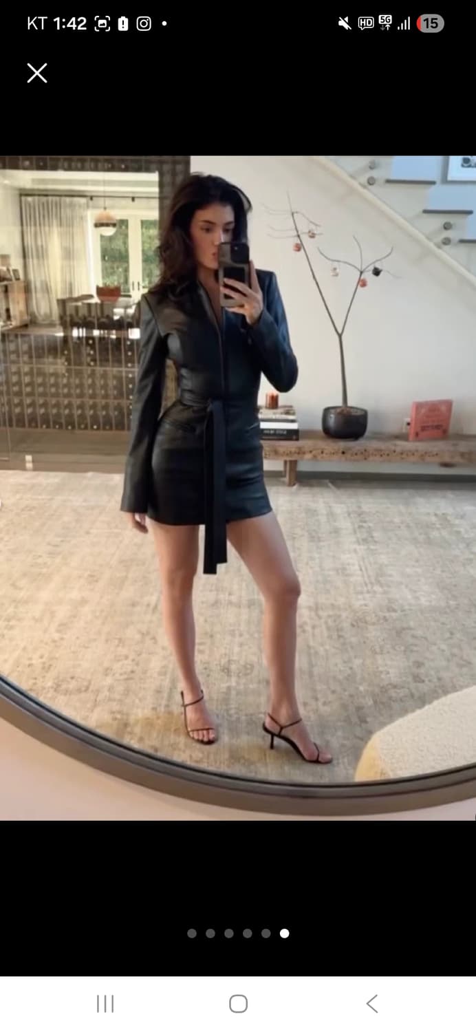 Khy 켄달제너 카일리제너 가죽자켓가죽레더원피스(블랙)S 상품이미지2