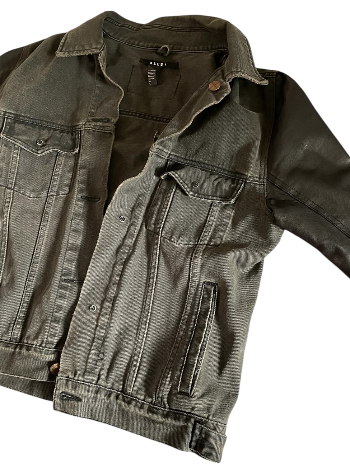 Ksubi 레더 슬리브 데님 자켓 상품이미지2