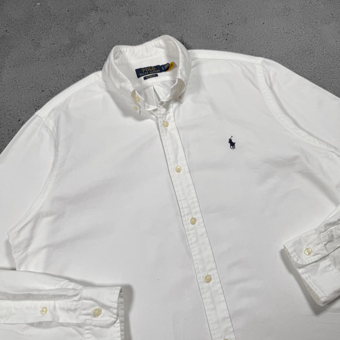 폴로 QR 화이트 옥스포드 셔츠 상품이미지1