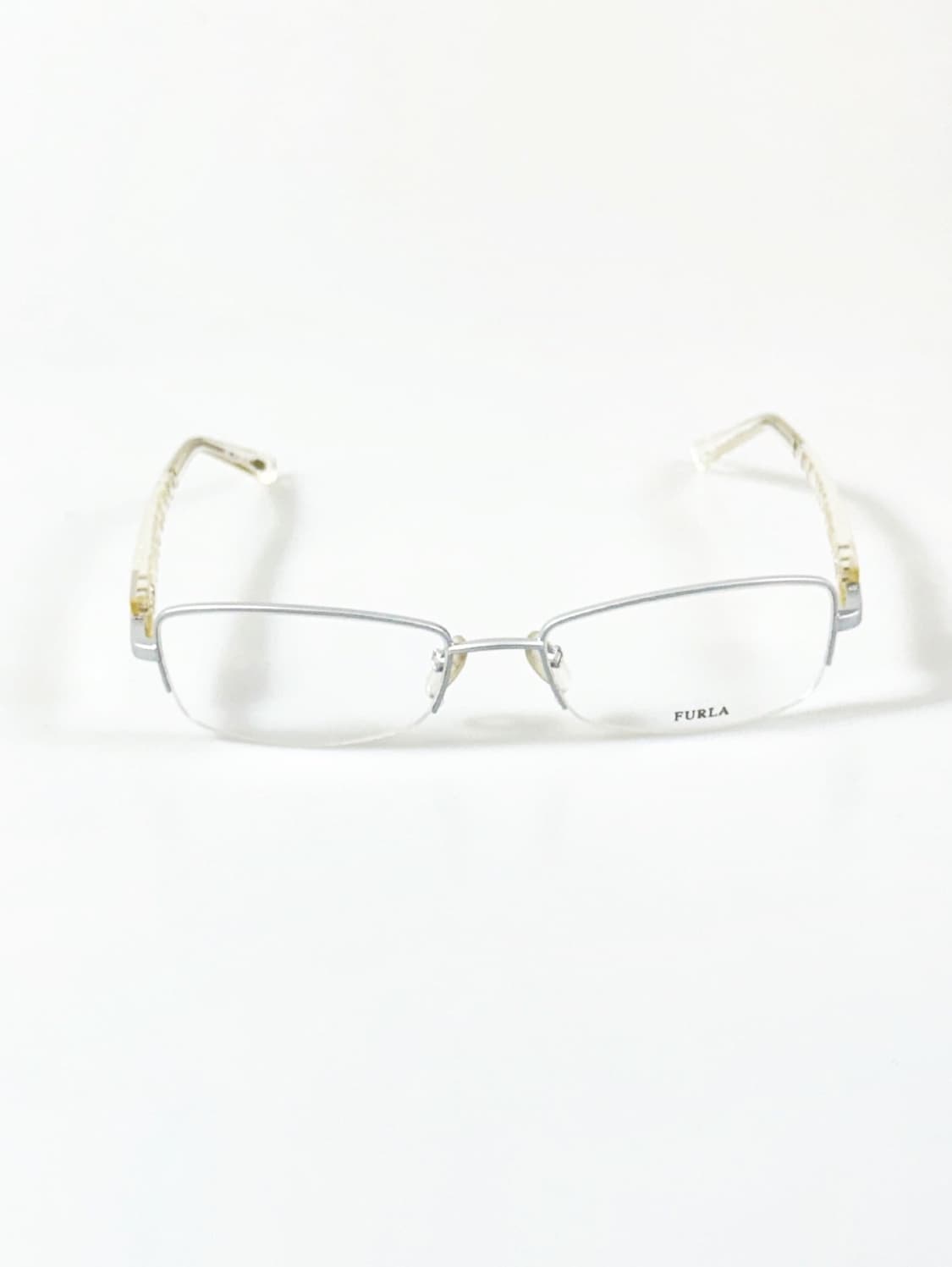 90s FURLA 실버 스퀘어 반무테 빈티지 안경 상품이미지1