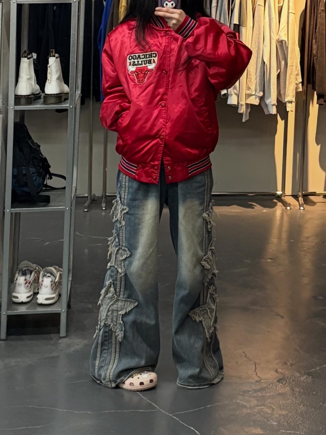 90s 시카고불스 빈티지 새틴 자켓 A2762 상품이미지1