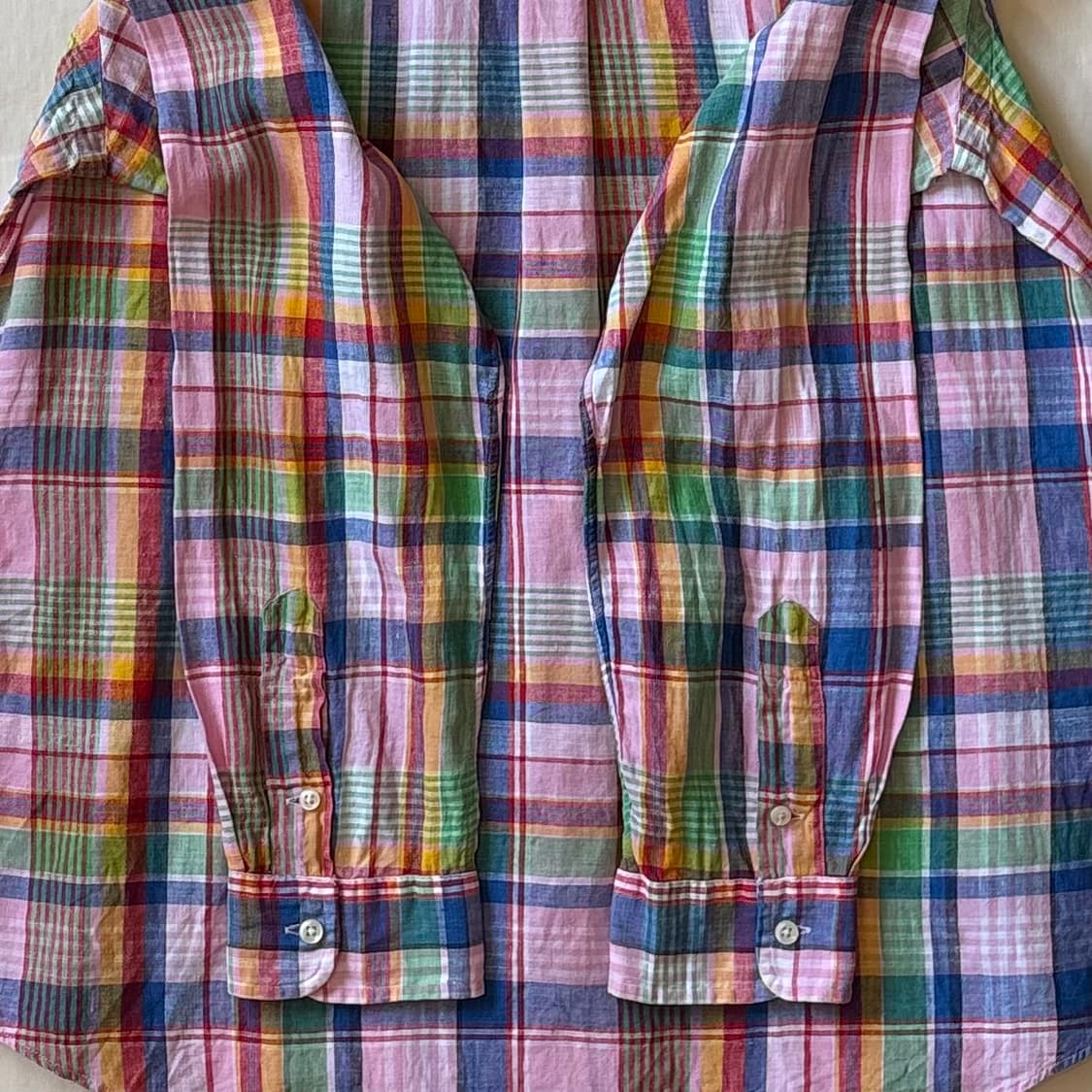 [L/102-105] 폴로 랄프로렌 Linen 체크 커스텀 핏 셔츠 상품이미지10