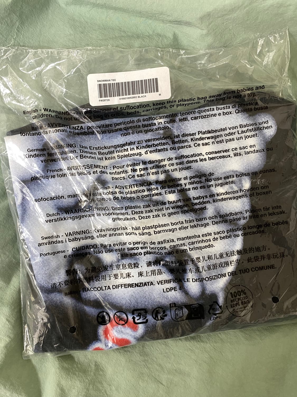 슈프림 스노우맨 티 상품이미지2