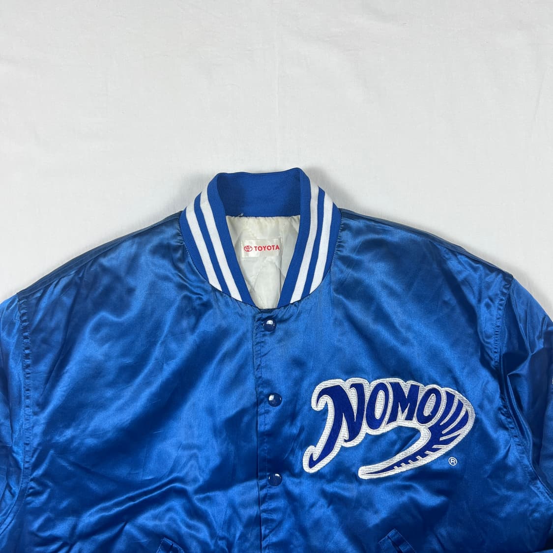 90‘s 95년도 빈티지 노모히데오 로고 사틴 봄버자켓 상품이미지2