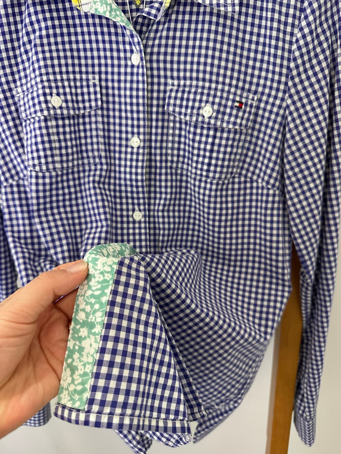 타미힐피거 체크 셔츠 남방 (사이즈 XS) 상품이미지4