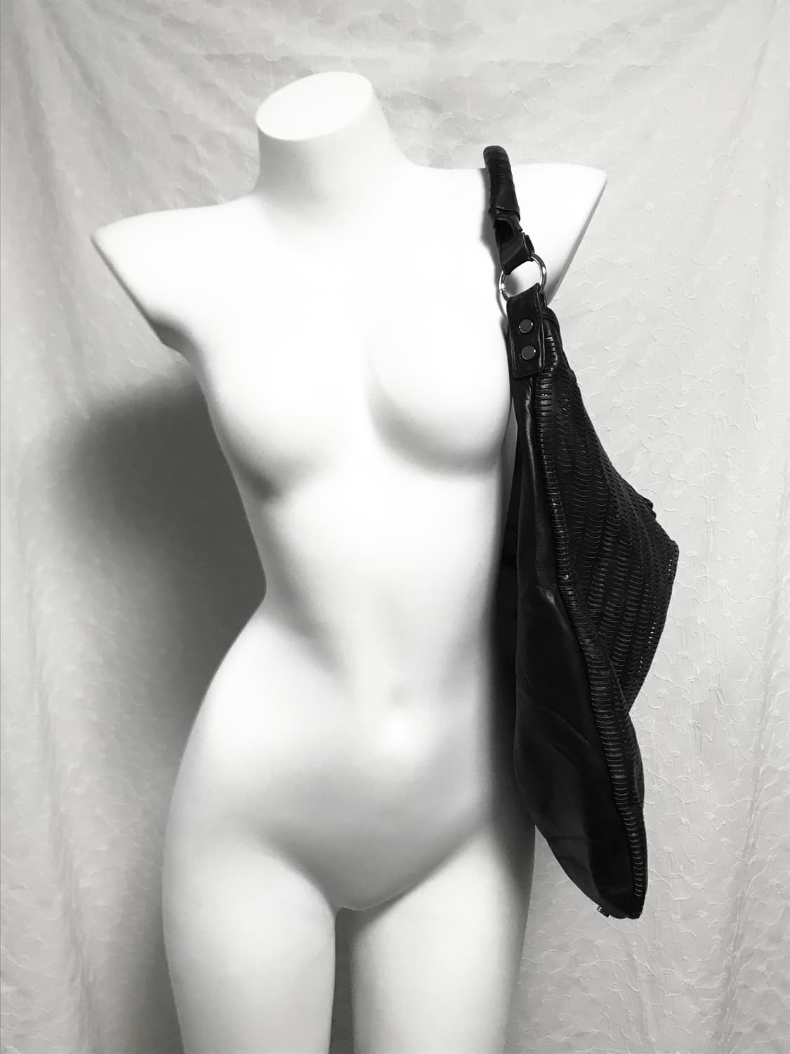 빈티지 vkei 펑크 펀칭 레더 숄더백 가방 상품이미지2