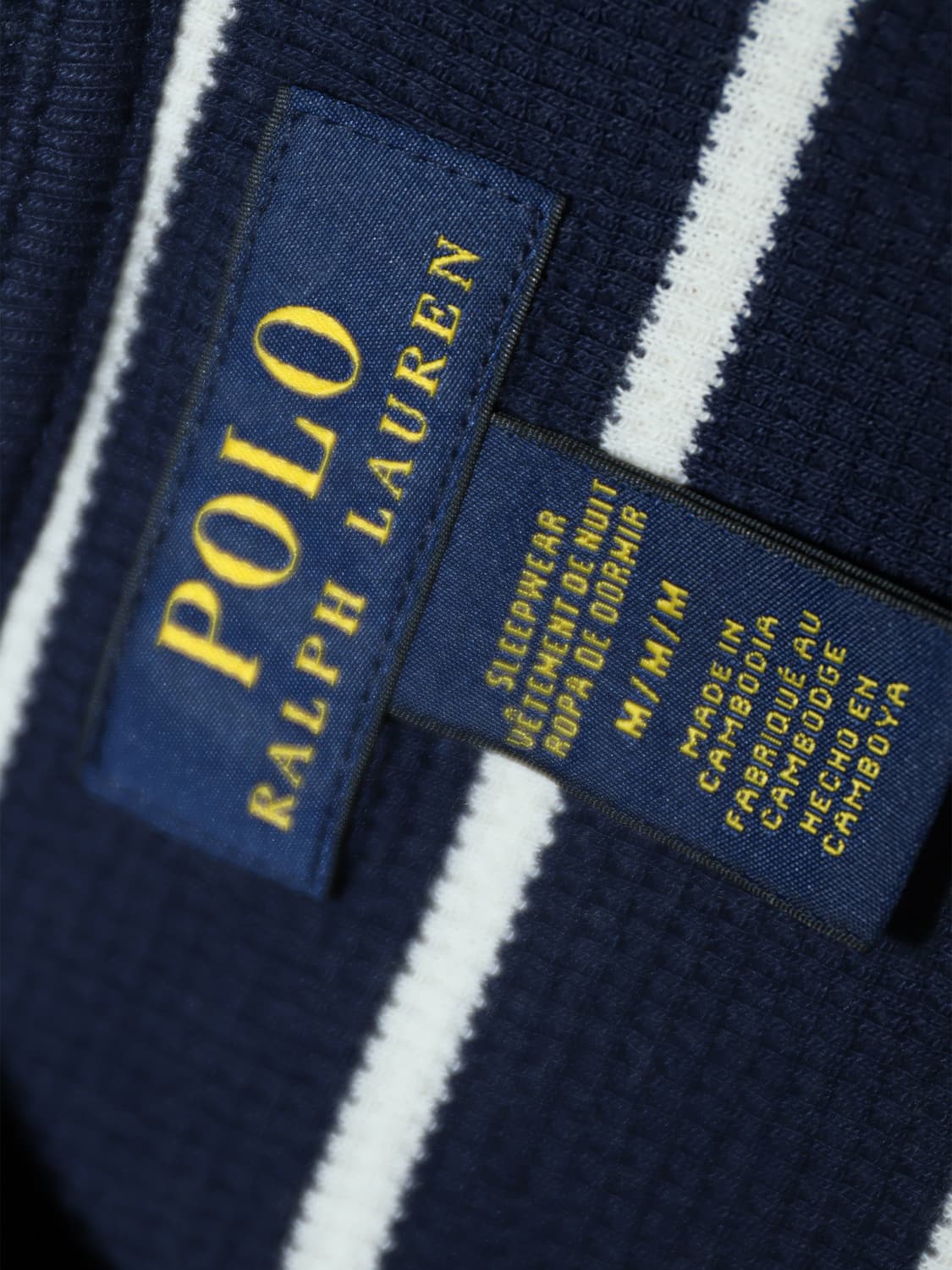 [정품]폴로 랄프 로렌 남성 와플 스트라이프 롱슬리브 네이비 상품이미지4