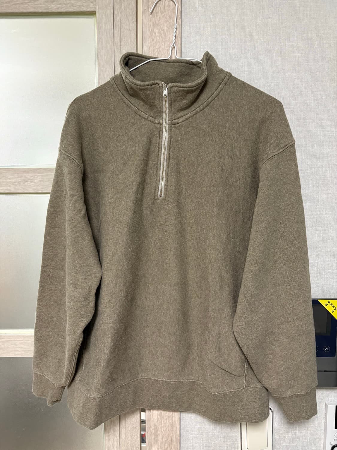 KHAKIS Heather Half Zip Pullover Sage 상품이미지1