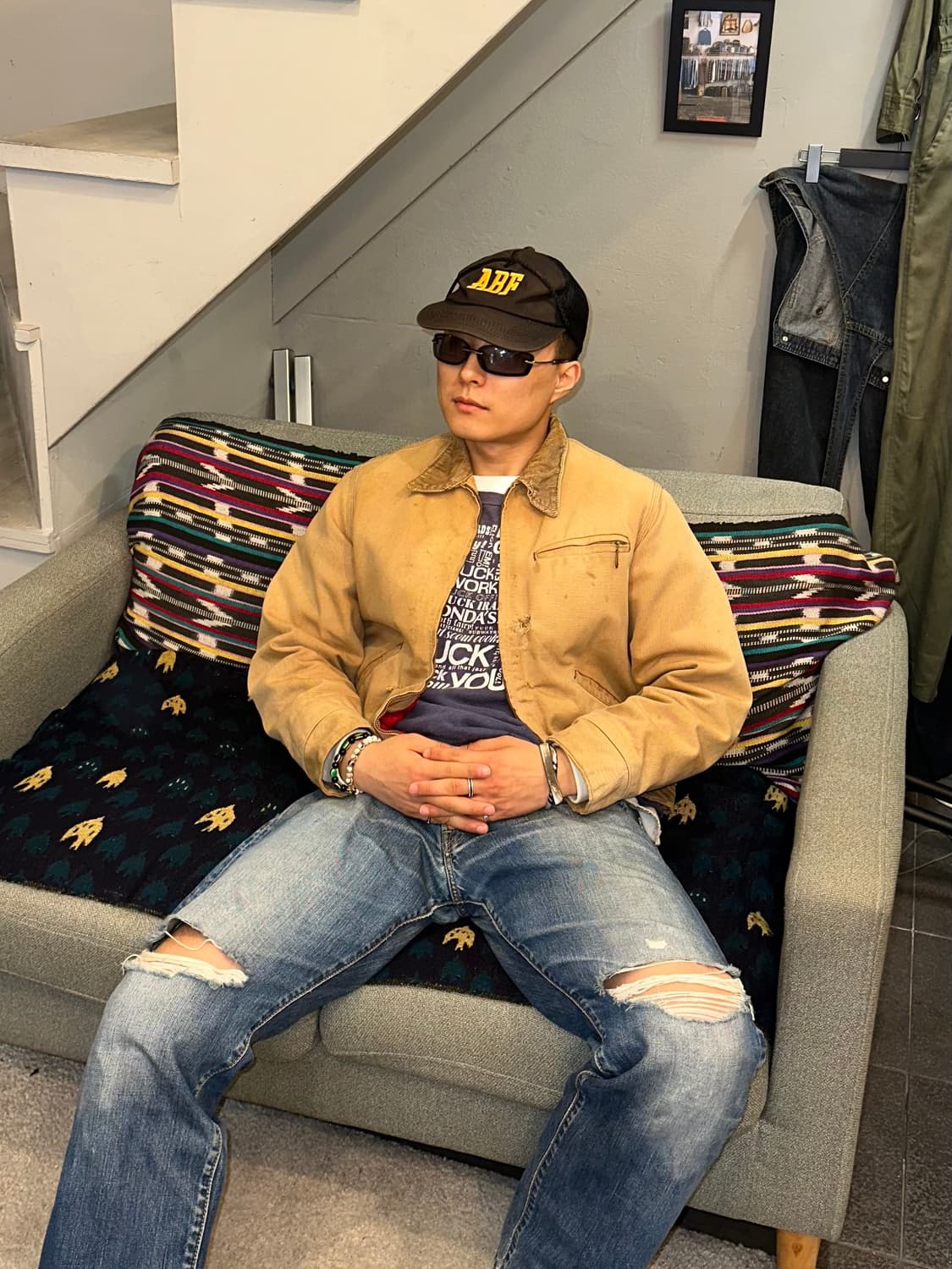70’s Carhartt canvas detroit work jacket 상품이미지1