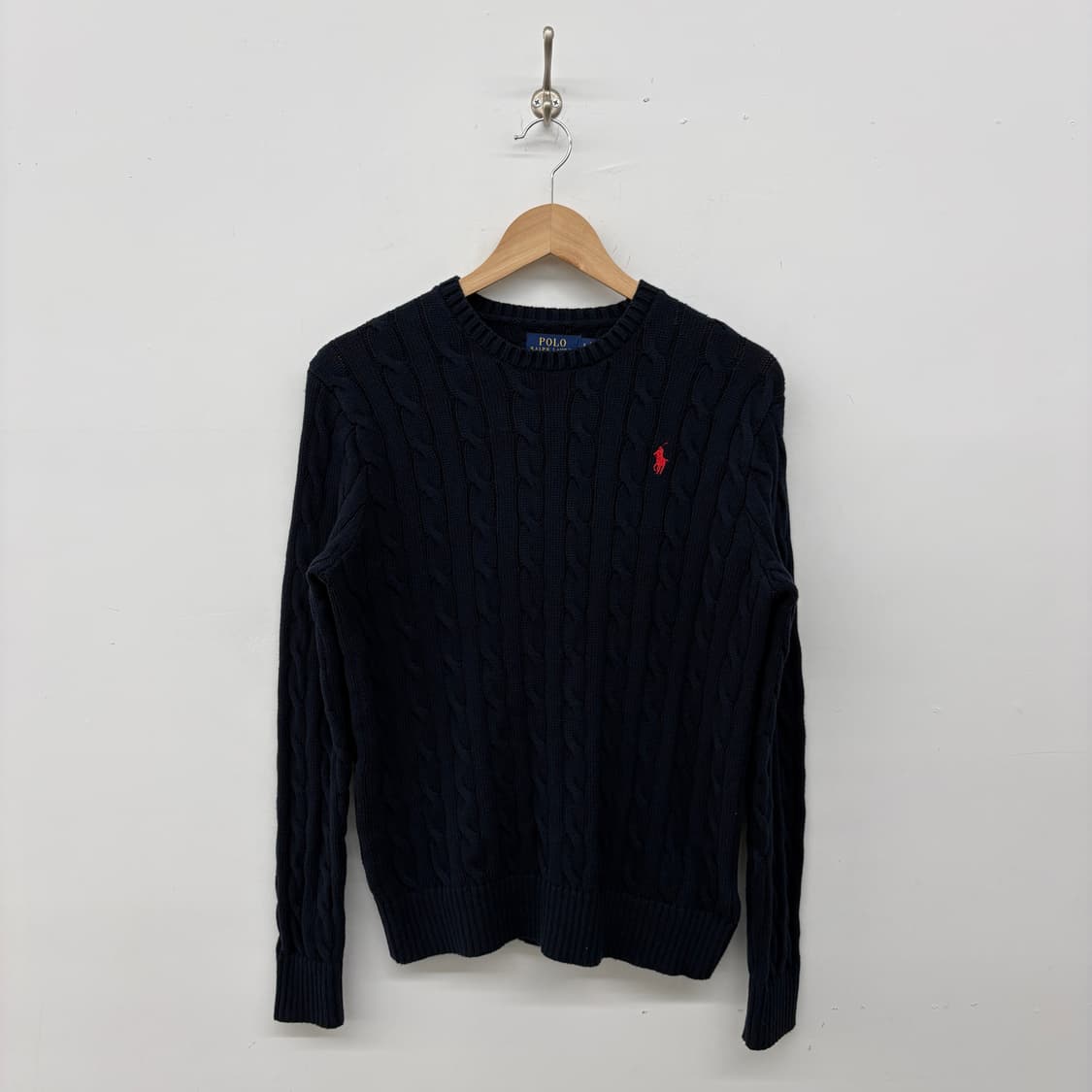 폴로 랄프로렌 네이비 꽈배기 니트 남s 상품이미지1