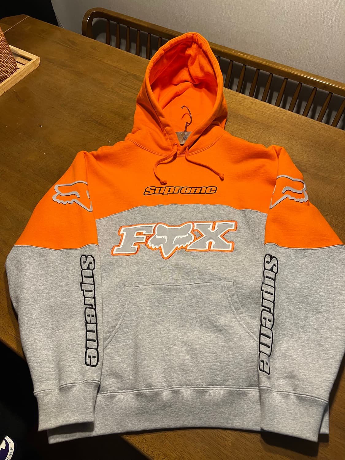 슈프림 폭스레이싱 헤더그레이 후디 상품이미지1