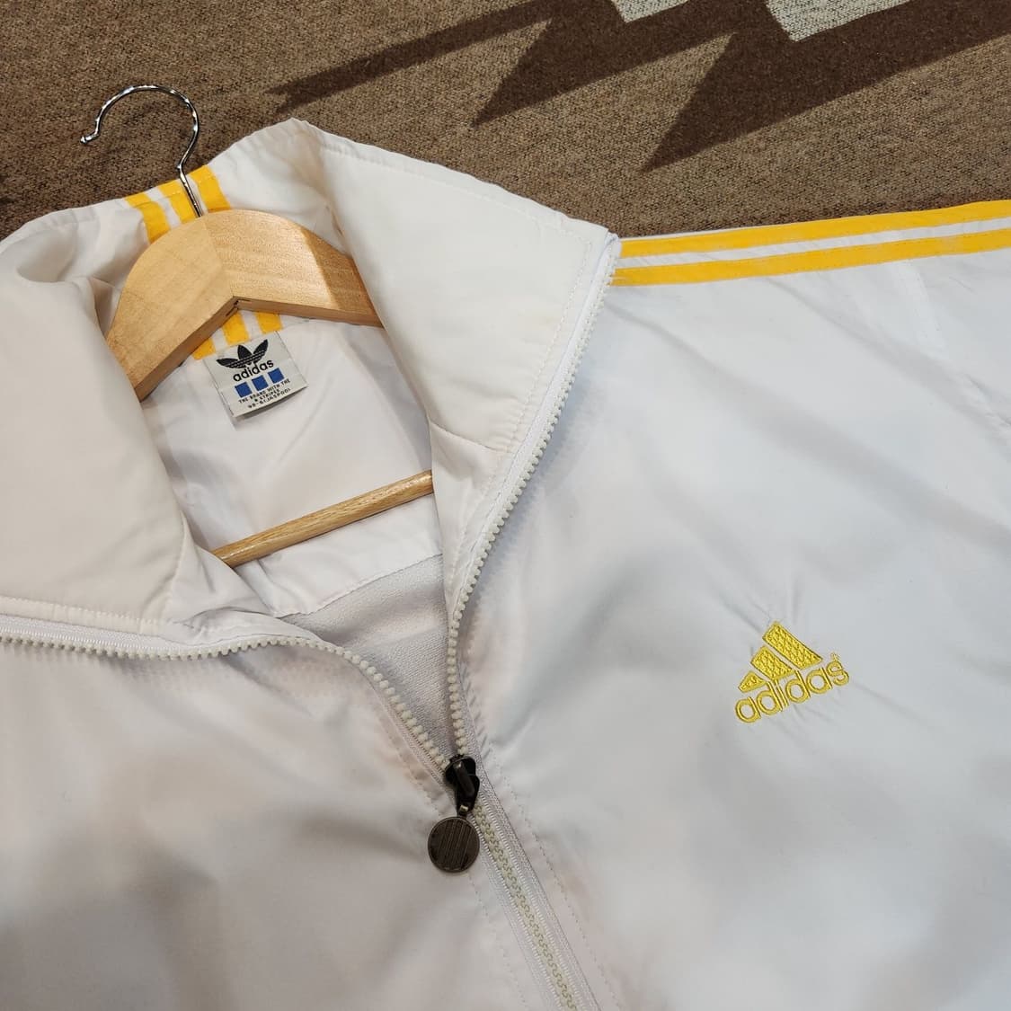 아디다스 90s 올드스쿨 바람막이 L 화이트옐로우 상품이미지2