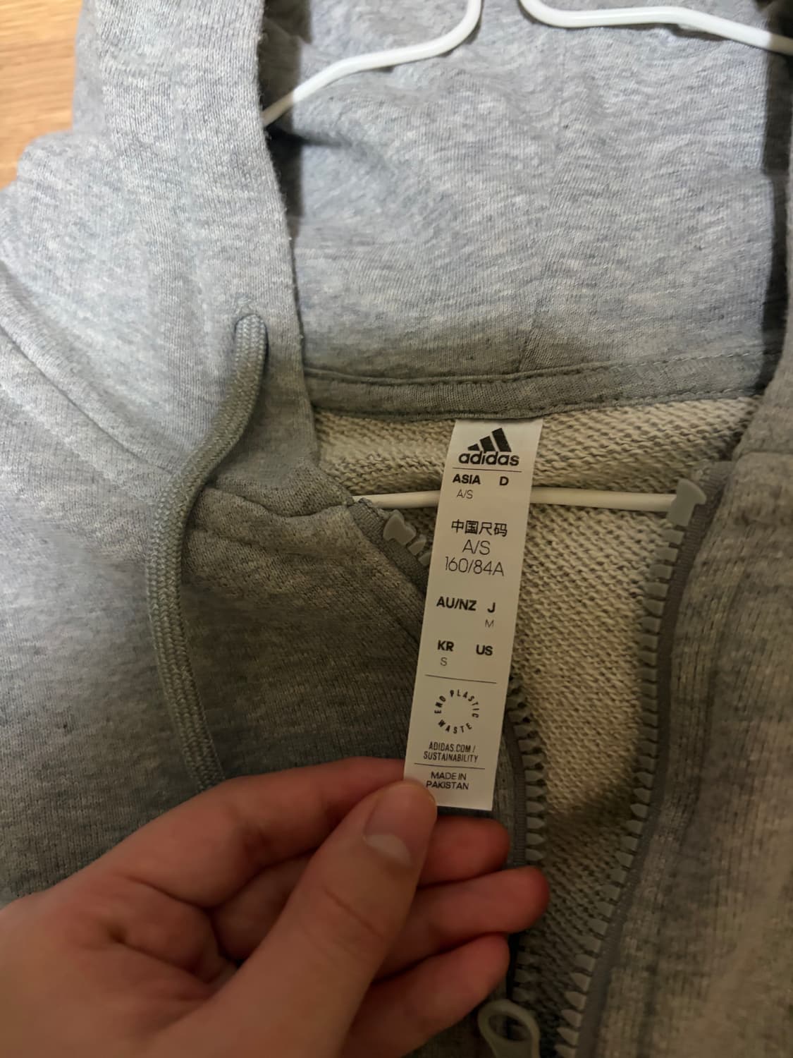 아디다스 후드집업 그레이 상품이미지3