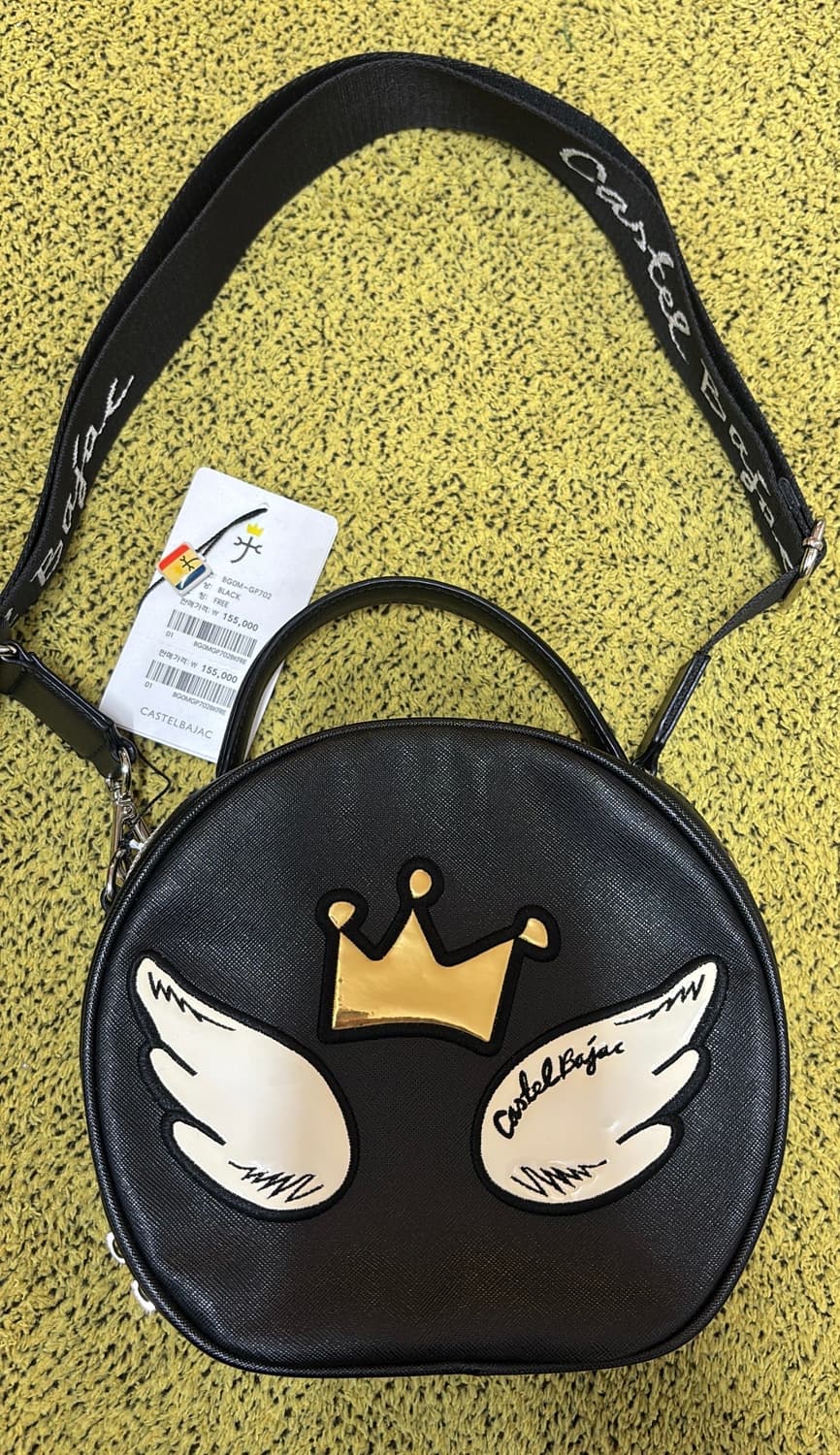 새 상품 ) 카스텔바작 블랙 라운드 크로스백 상품이미지4