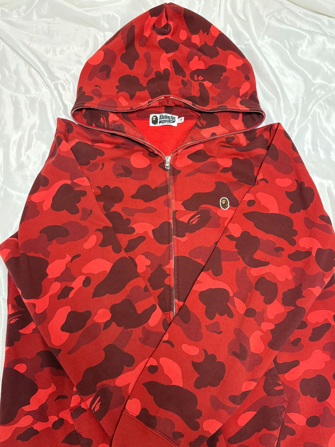 베이프 bape 미니사루 적계 후드집업 상품이미지1