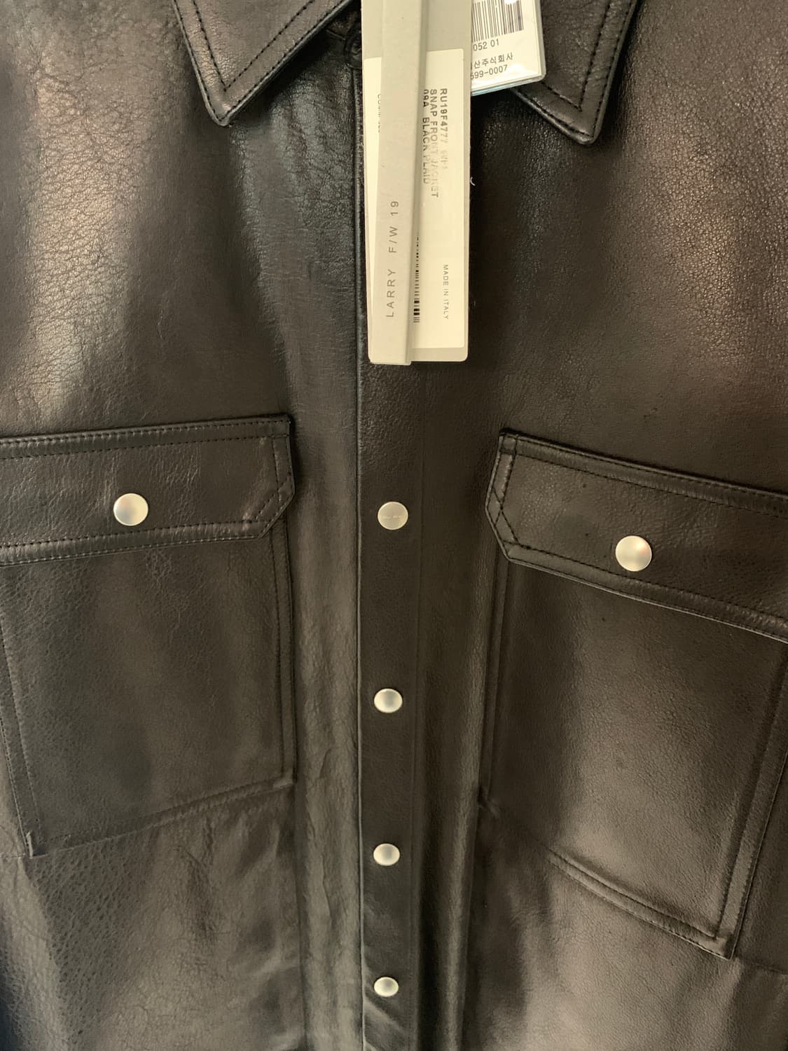 20FW 릭오웬스 레더 아우터셔츠 52 상품이미지3