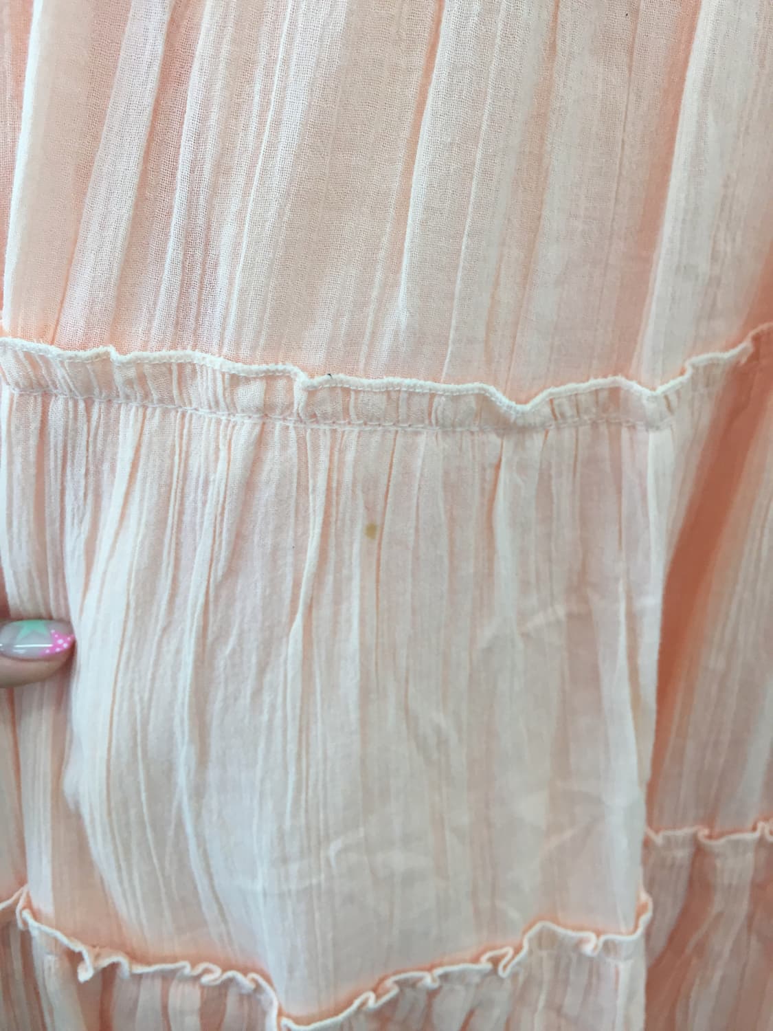 Jpn Peach Tiered Cotton Skirt 상품이미지7