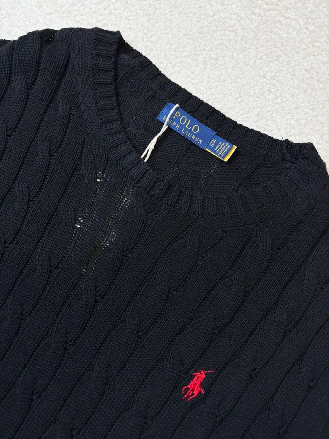 폴로 랄프로렌 큐알 신형 꽈배기 코튼 니트 PN6251 상품이미지3