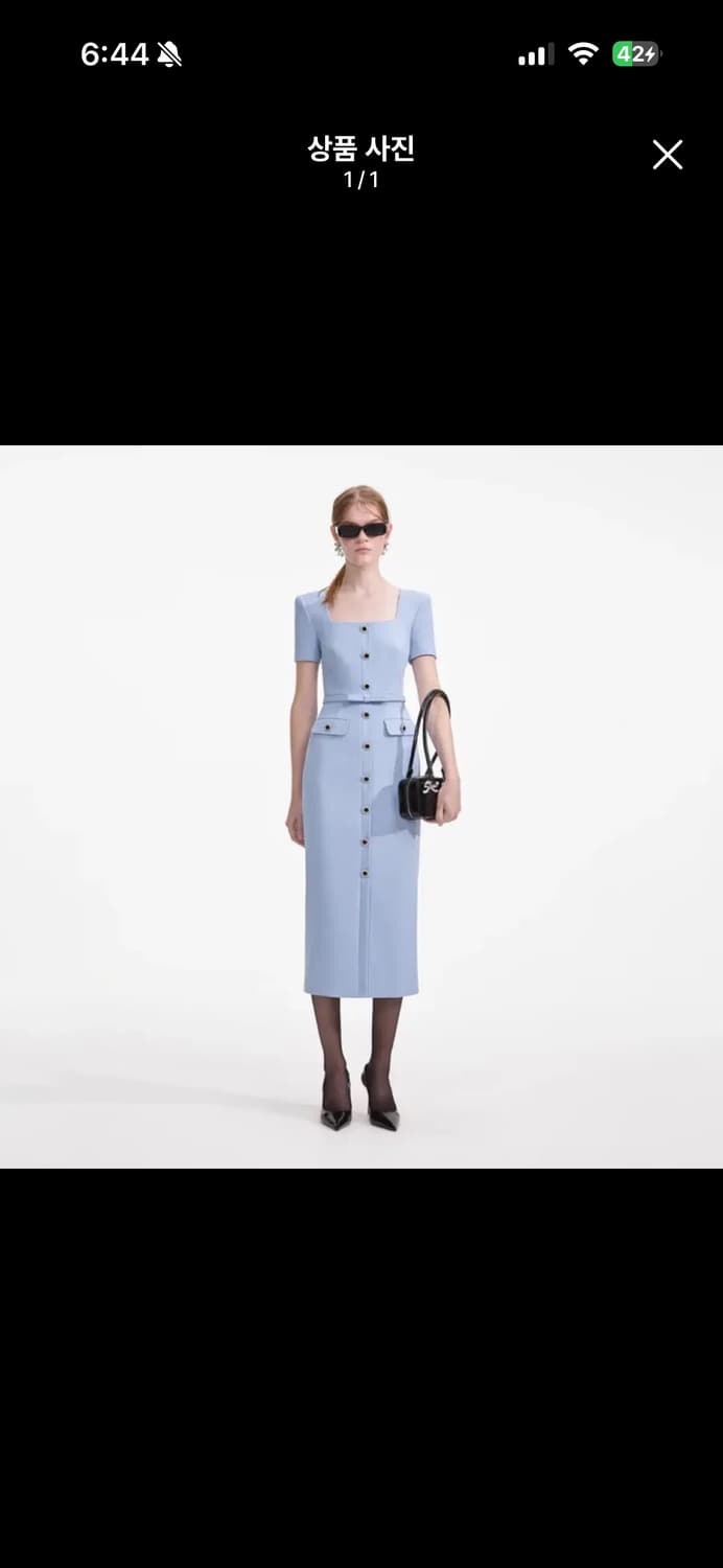 셀프포트레이트 블루 미디 드레스 UK 10 상품이미지1