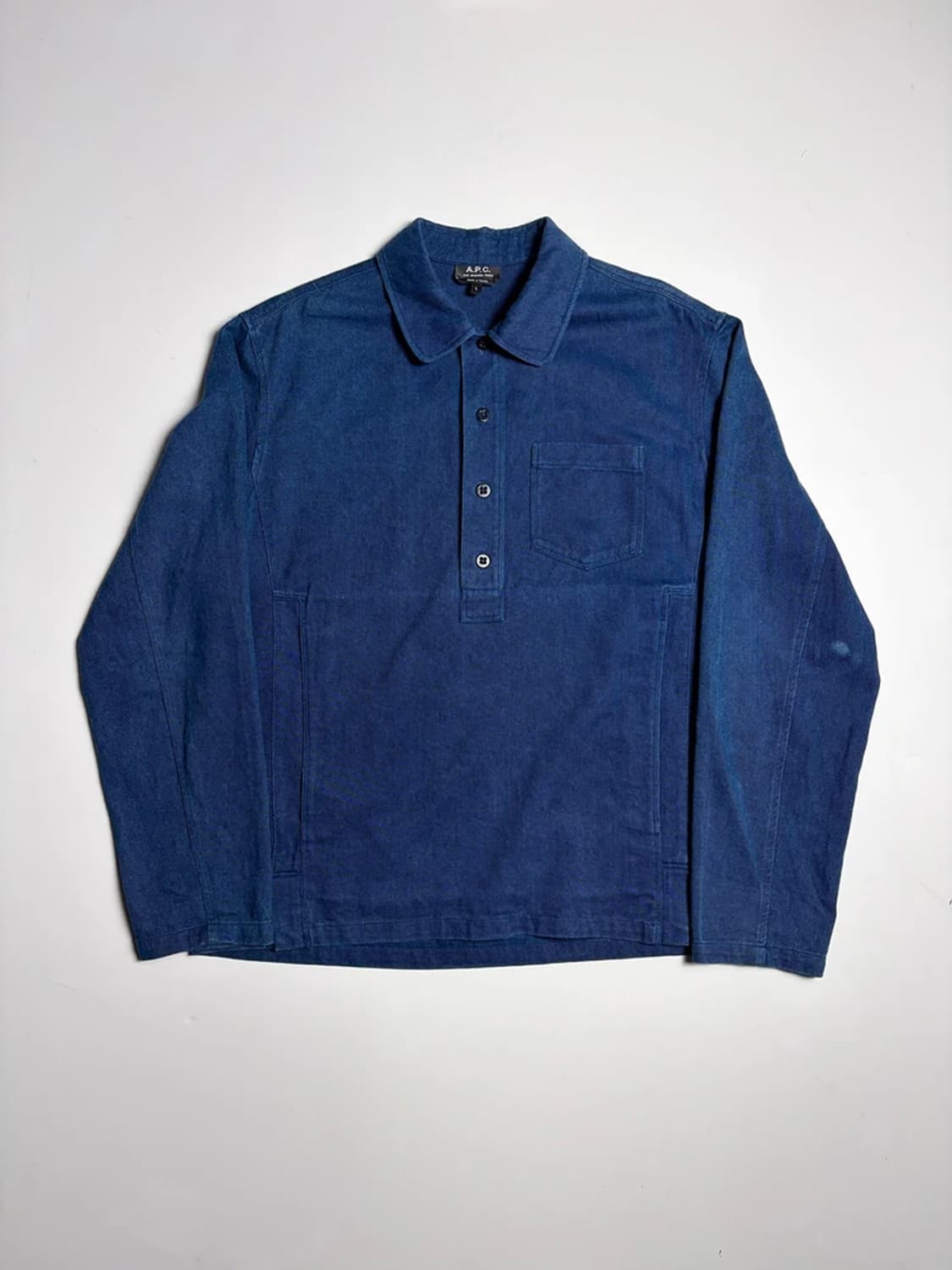 아페쎄 A.P.C. 하프 플래킷 포켓 코튼 셔츠 R1194 상품이미지1