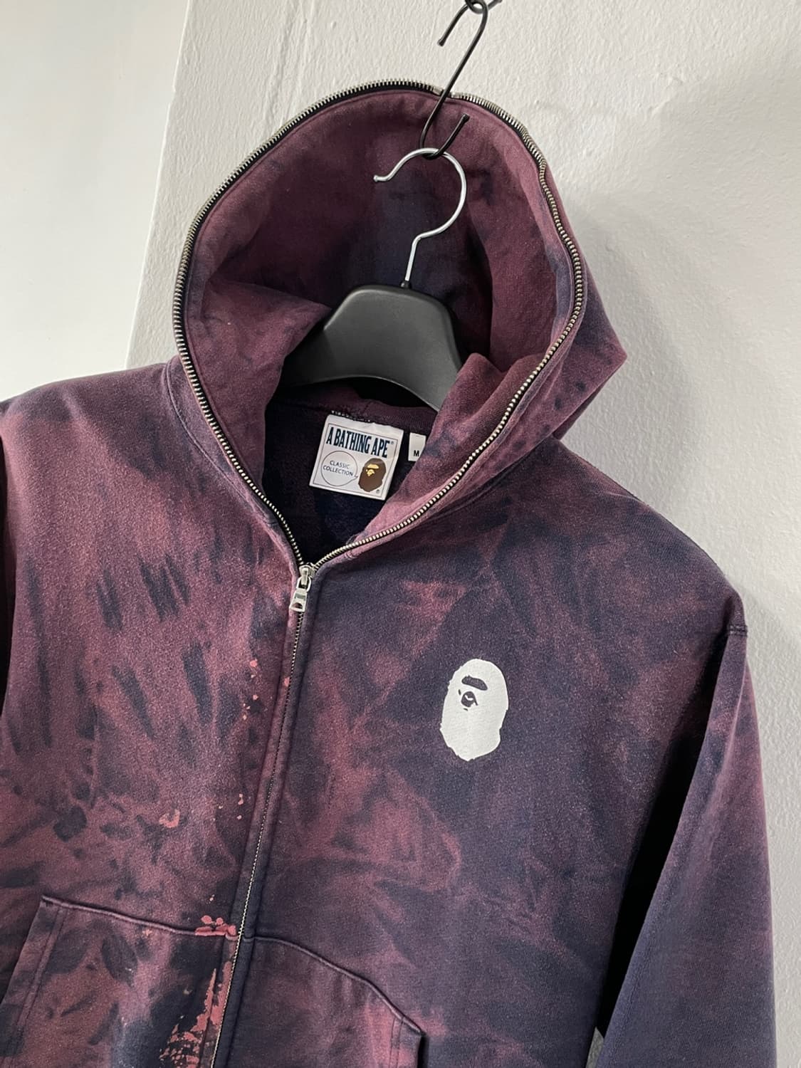 베이프 가먼트 다이 컬리지 후드집업  상품이미지3