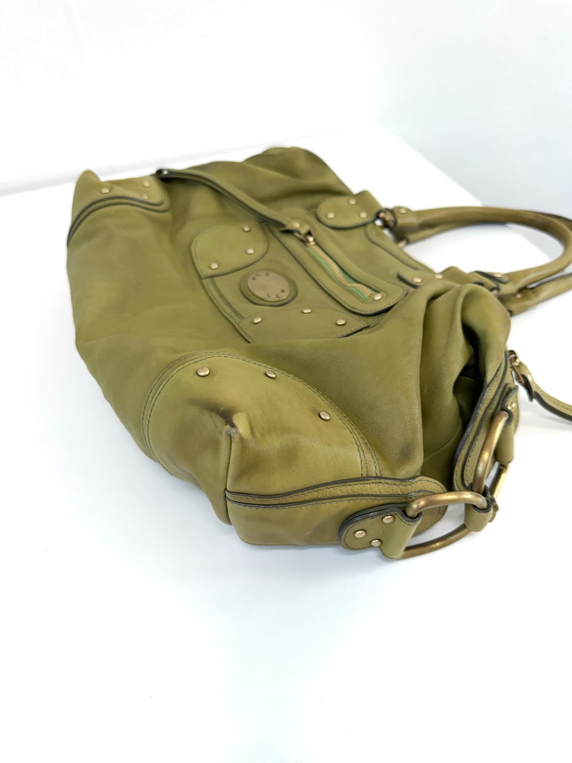 Bally 그린 레더 숄더백 상품이미지8