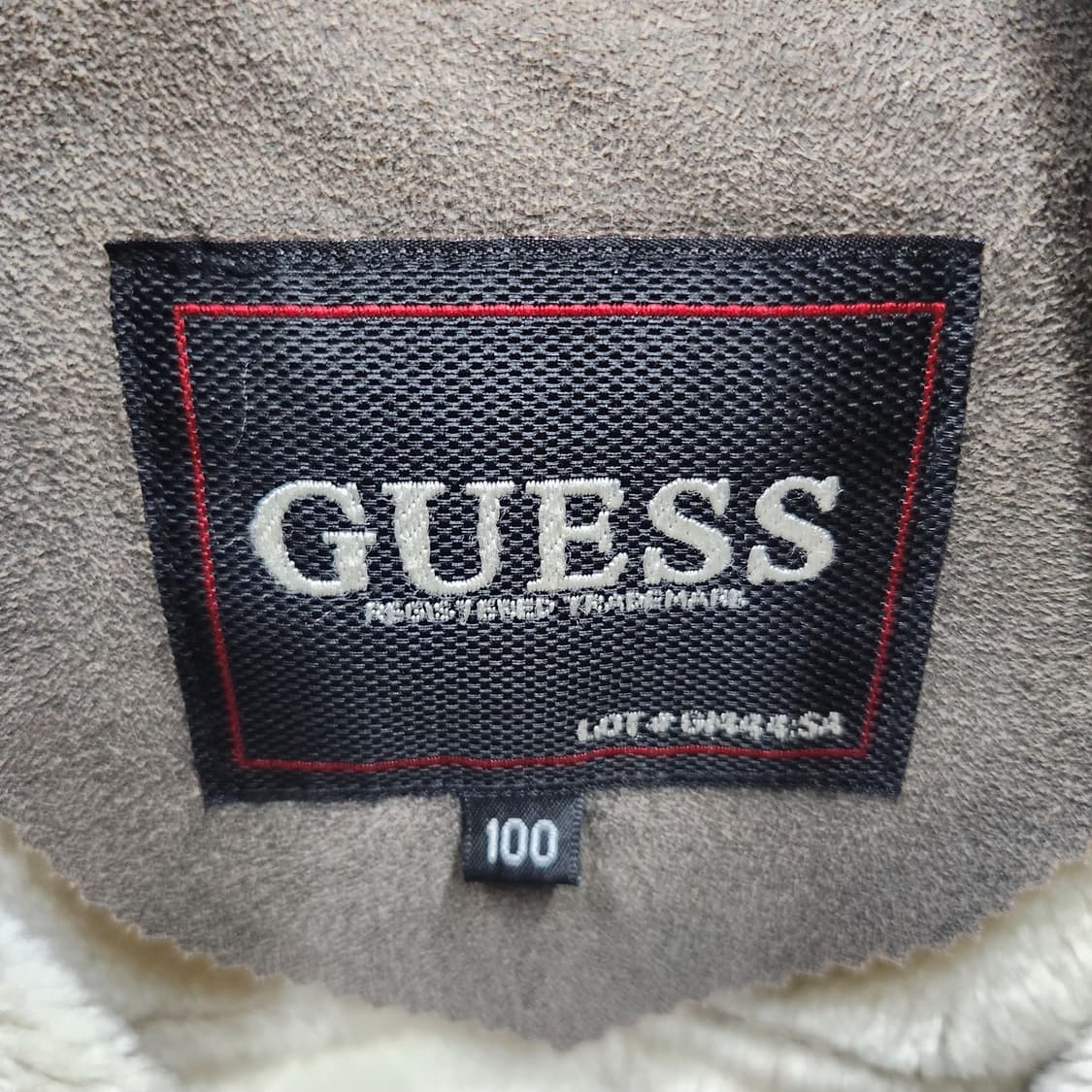 게스 스웨이드 후드 (안감양털)자켓 XL 상품이미지4