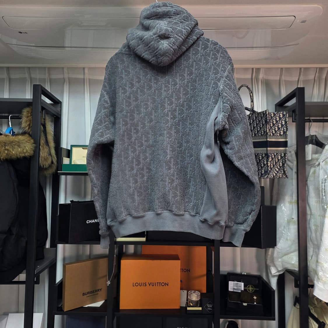 할인특가{클로젯}[XL]디올 오블리크 코튼 테리 자카드 후드티 상품이미지2