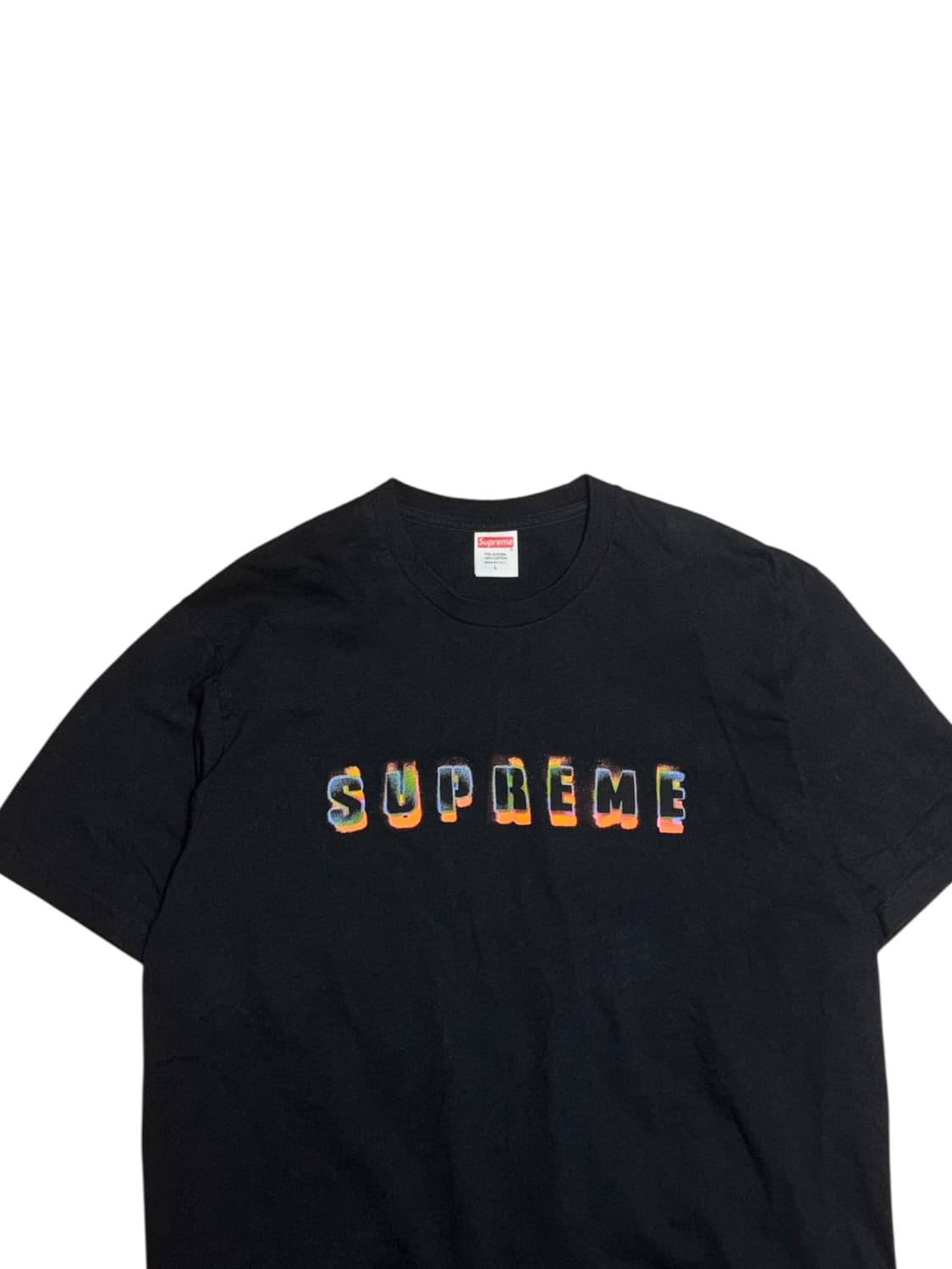 슈프림 23fw 스텐실 블랙 반팔 티셔츠 상품이미지3