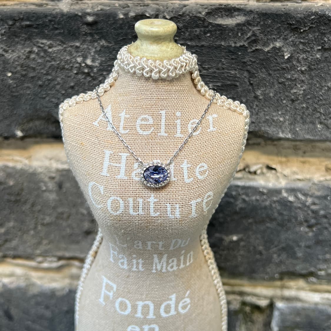 스와로브스키 오벌컷 크리스탈 목걸이 상품이미지1