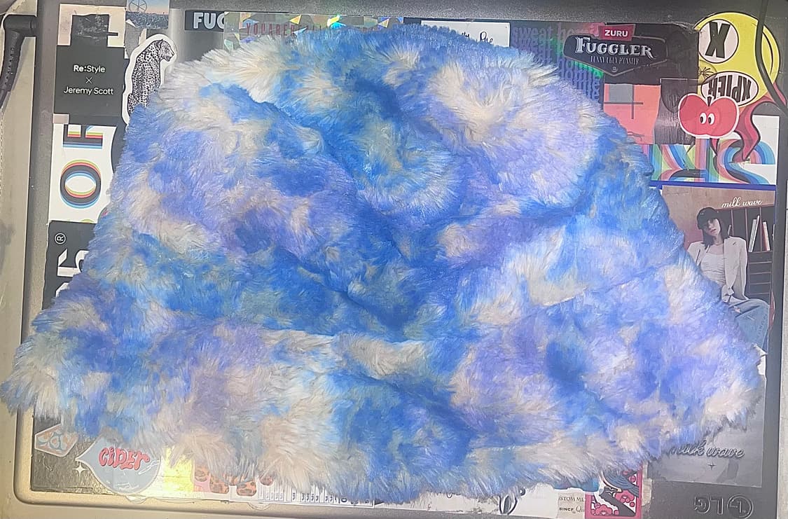 [남녀공용]딜레탕티즘 캔디블루 퍼 버킷햇 상품이미지3