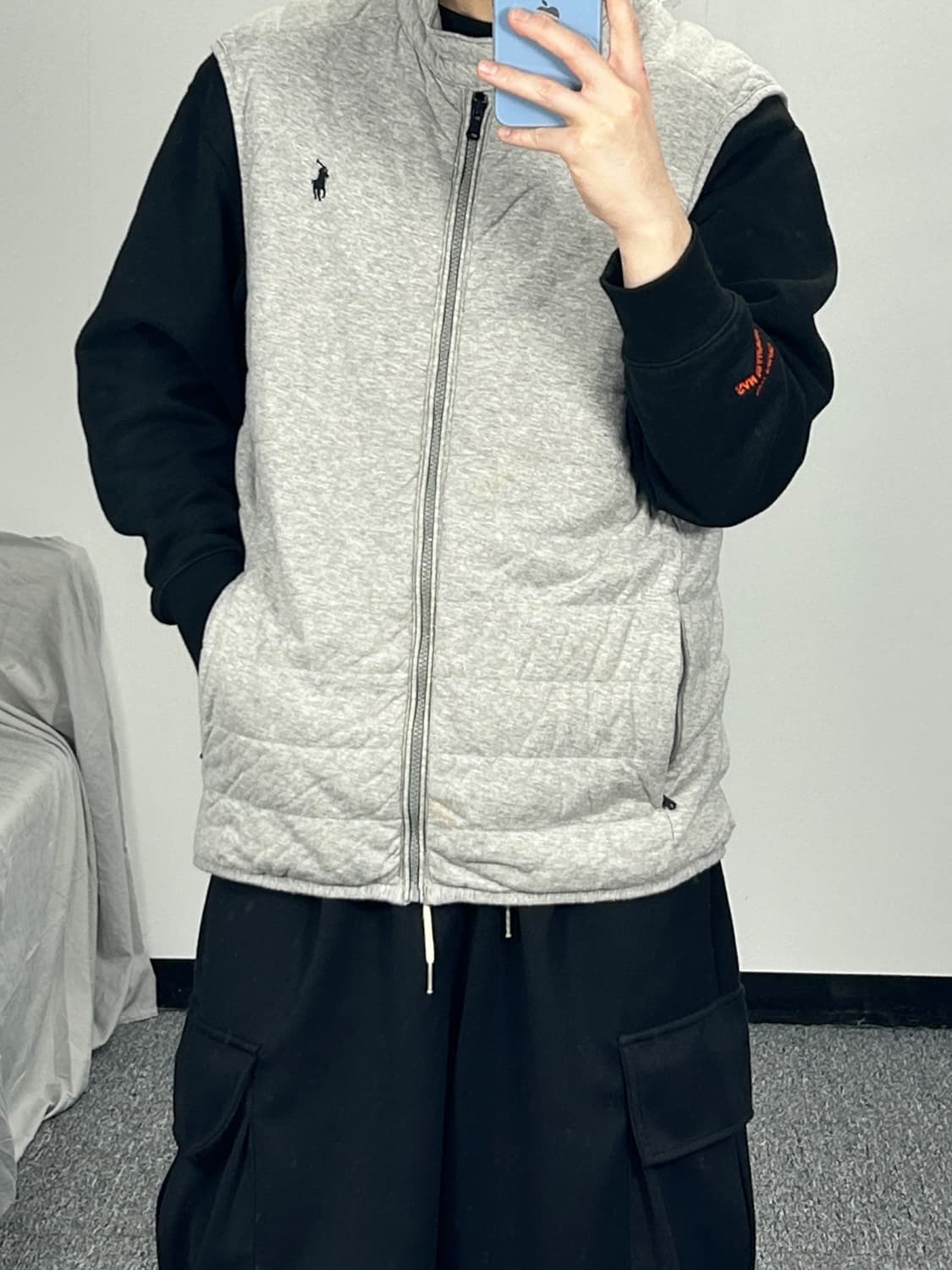 폴로 랄프로렌 그레이 퀄팅 베스트 L  상품이미지2