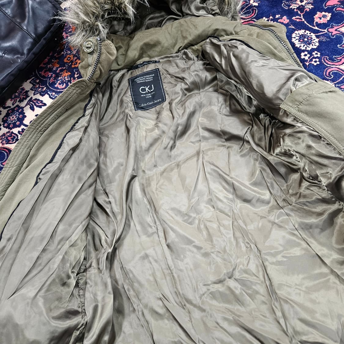 켈빈클라인 빈티지 밀리터리 덕다운 버튼 야상 점퍼 M size 상품이미지7