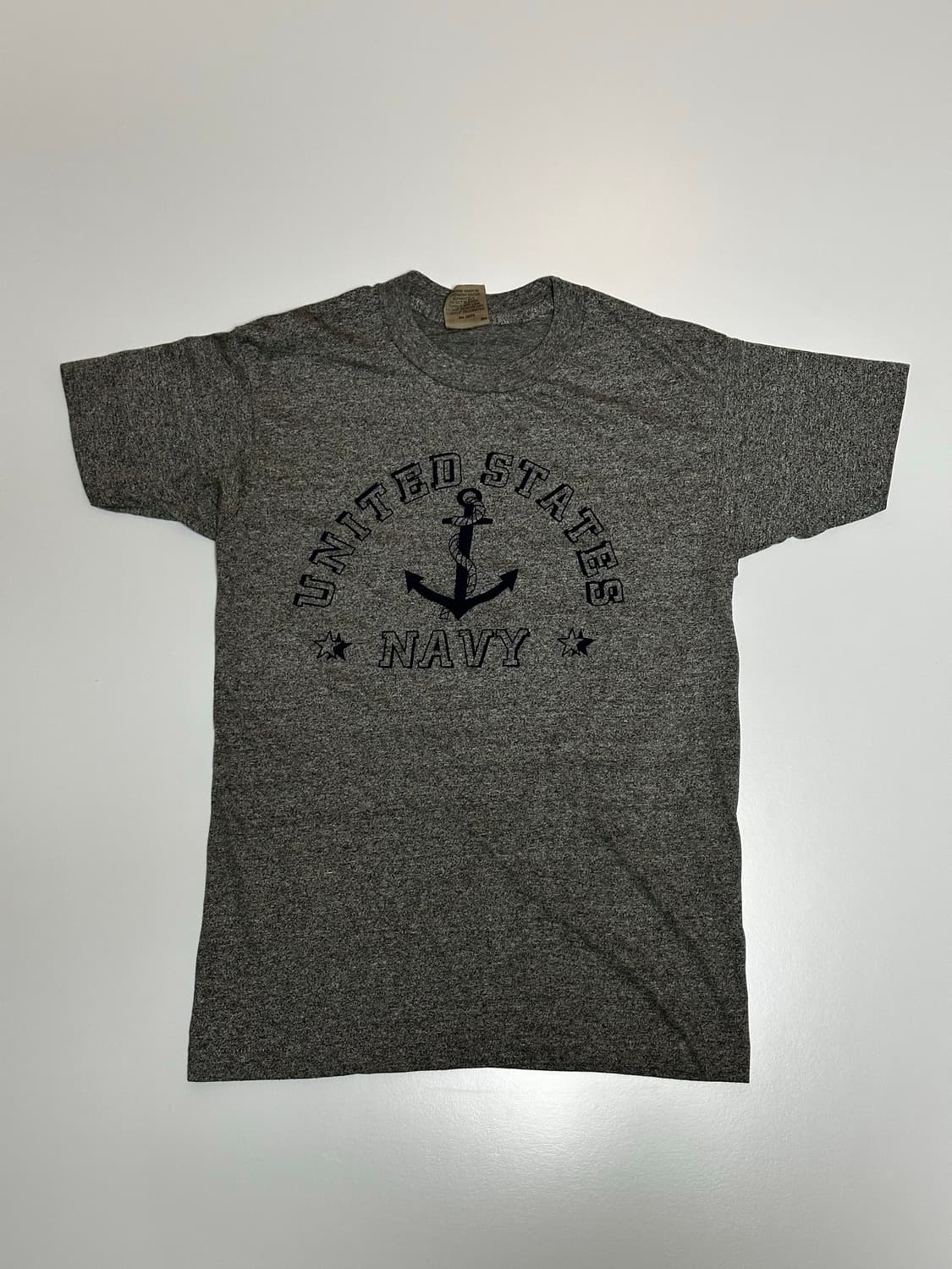 80s 빈티지 US NAVY 트리블렌드 PT 셔츠 (SNEAKERS 택) 상품이미지1