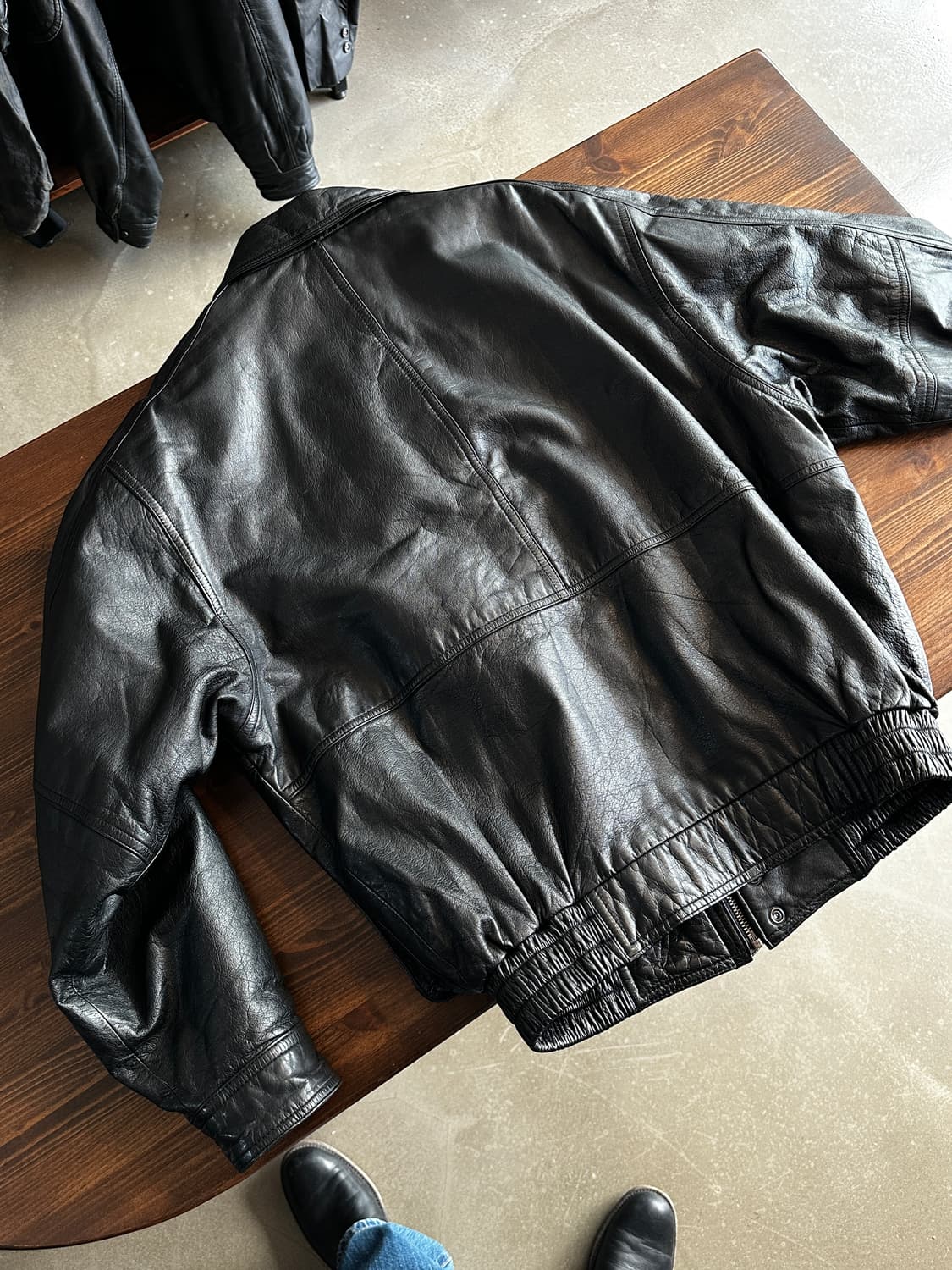 DURANTE 빈티지 리얼 레더 블루종 자켓 상품이미지4