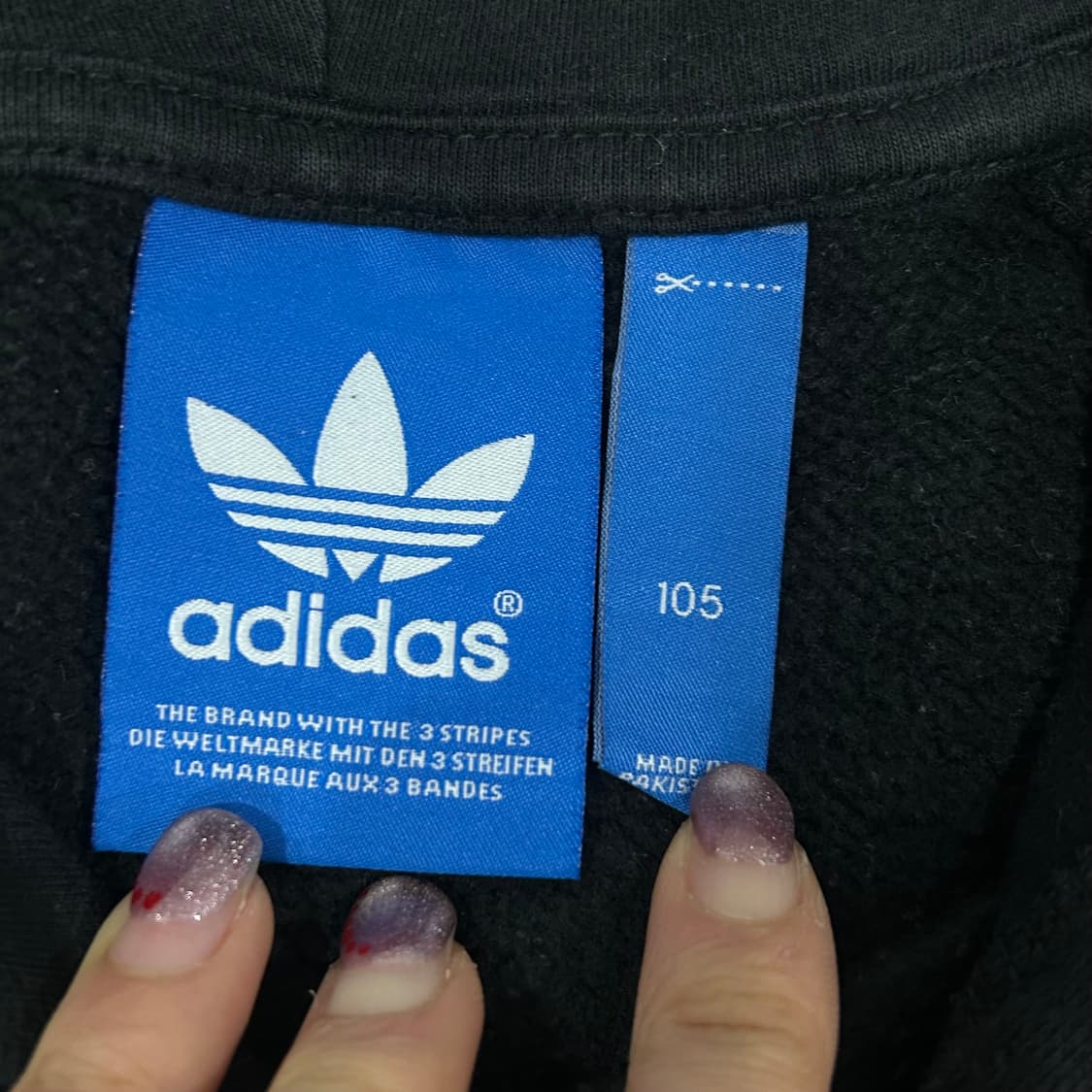 Adidas 아디다스 빅파이어로고 블랙후드티 상품이미지5