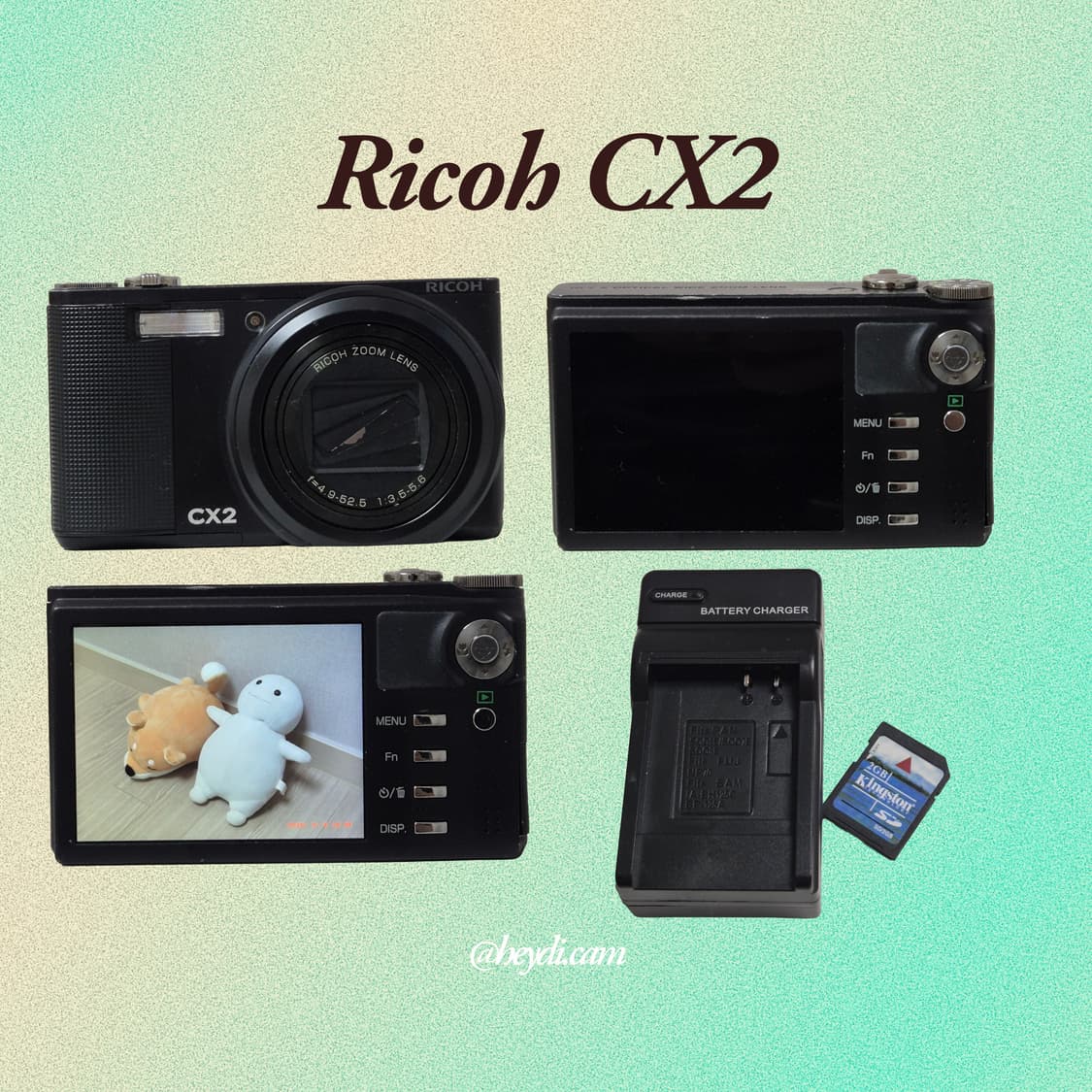 (장원영!) 리코 cx2(ricoh CX2) 블랙 상품이미지3