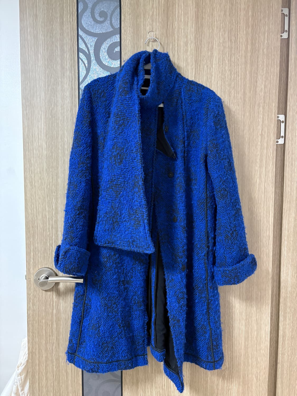 Armani collezioni. Blue wool coat 상품이미지3