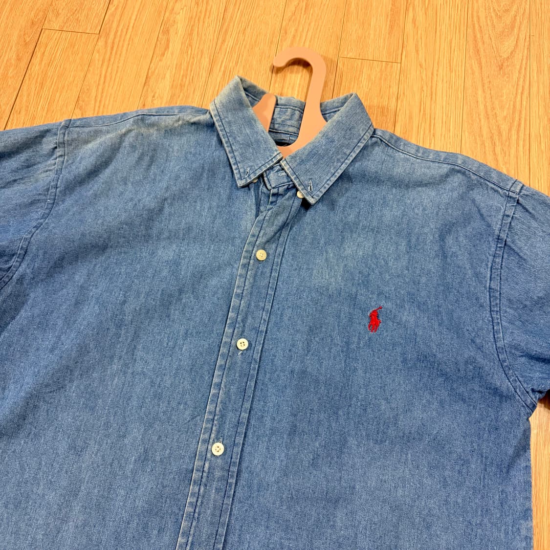 폴로랄프로렌 데님 반팔셔츠 레드포니 상품이미지2