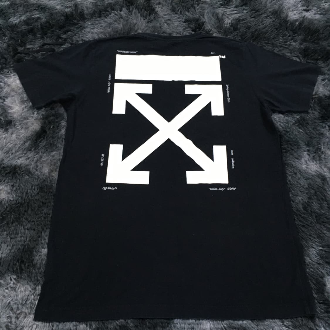 투티/A10 OFF WHITE 프린팅 반팔 블랙 빅로고 상품이미지7
